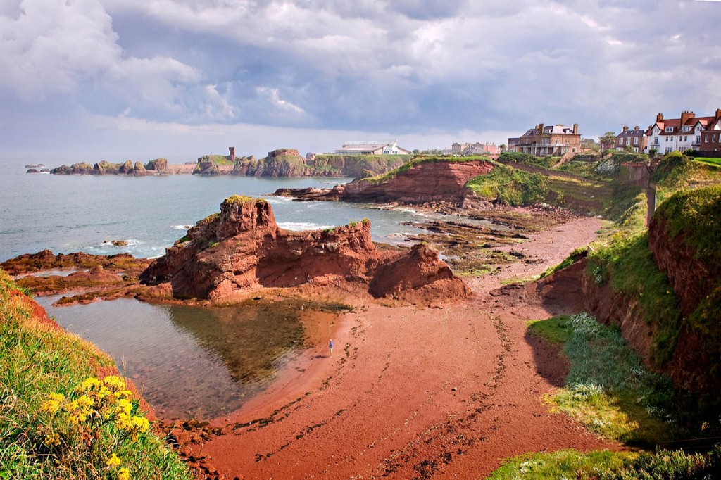 The route includes coastal scenery such as this at Dunbar. Photo: Becky Duncan