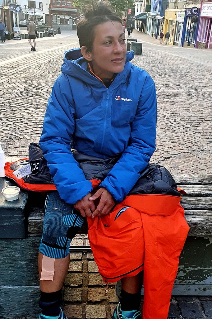 Sabrina Verjee in contemplative mood at the end of her challenge in Keswick. Photo: Chris Lines Sabrina Verjee in contemplative mood at the end of her challenge in Keswick. Photo: Chris Lines