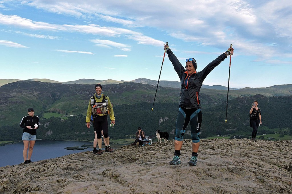 Sabrina Verjee summits her final fell, Cat Bells. Photo: Chris Lines Sabrina Verjee summits her final fell, Cat Bells. Photo: Chris Lines