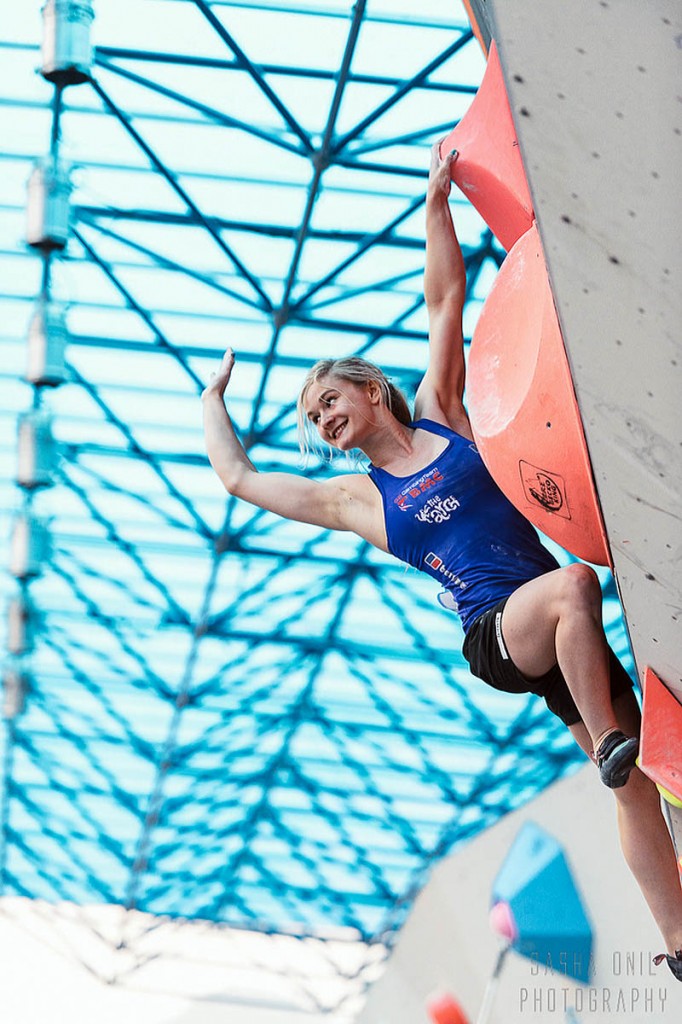 Shauna Coxsey took gold for the fourth time in succession in Chongqing. Photo: IFSC