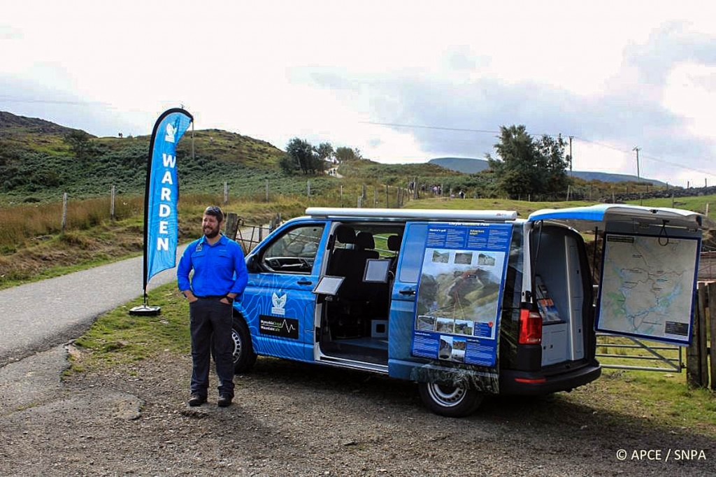 The information van. Photo: Snowdonia NPA