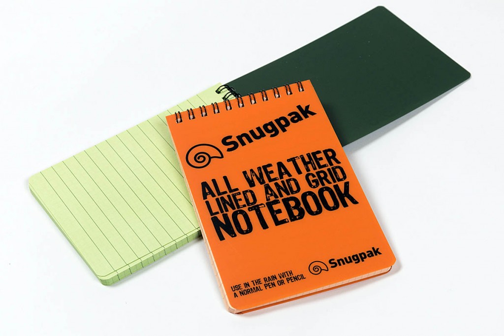 Snugpak Water Resistant Notebooks. Photo: Bob Smith/grough Snugpak Water Resistant Notebooks. Photo: Bob Smith/grough