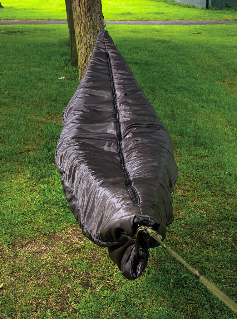 The Cocoon shown fully zipped up