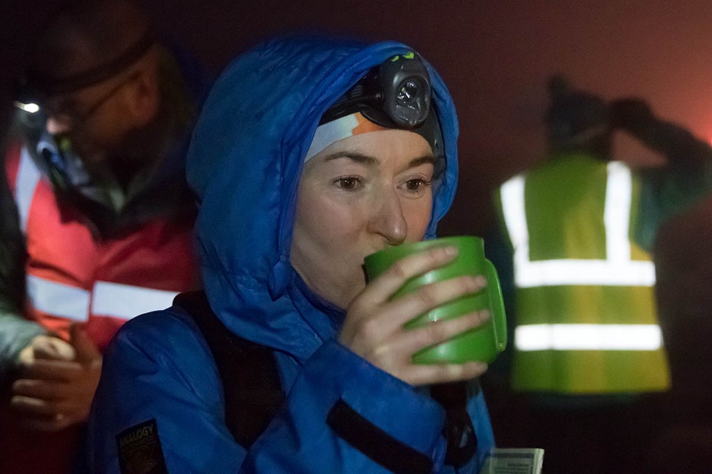Carol Morgan refuels during the 2017 Montane Spine Race. Photo: Bob Smith/grough Carol Morgan refuels during the 2017 Montane Spine Race. Photo: Bob Smith/grough