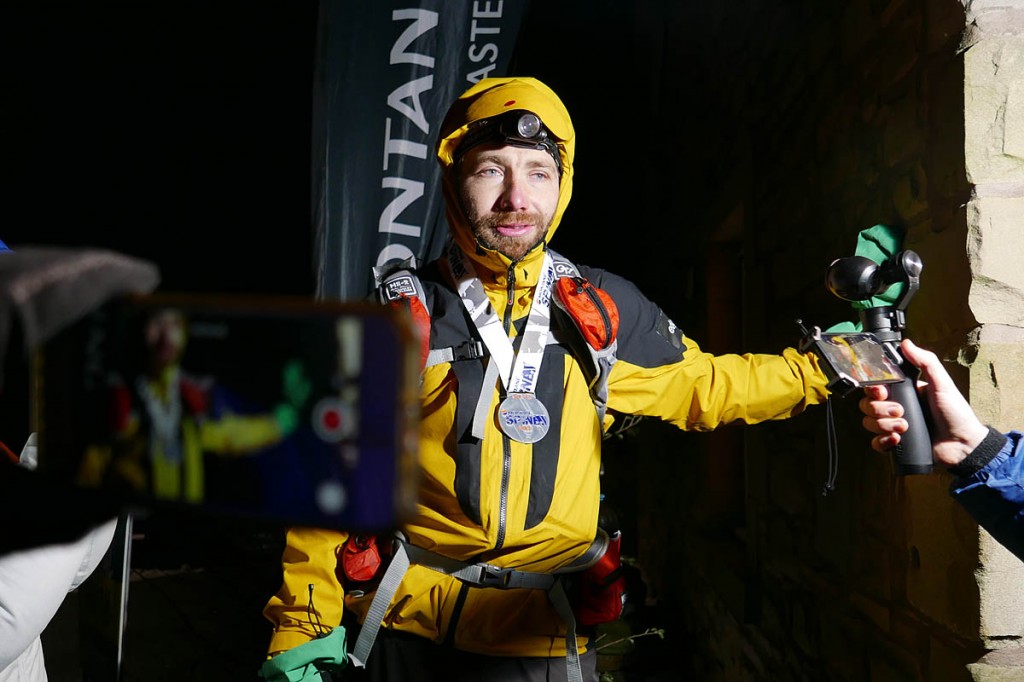 Pavel Paloncy at the finish in Kirk Yetholm. Photo: Nicky Lygo/Spine Race Pavel Paloncy. Photo: Nicky Lygo/Spine Race