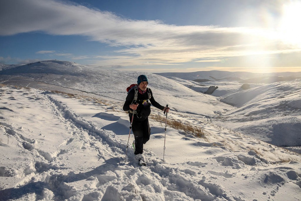 Snow was a big story in the Spine Race. Photo: Mick Kenyon/Spine Race. Snow was a big story in the Spine Race. Photo: Mick Kenyon/Spine Race.