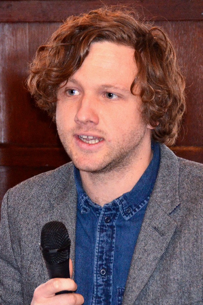 Carey Davies speaks to the gathering Carey Davies speaks to the gathering