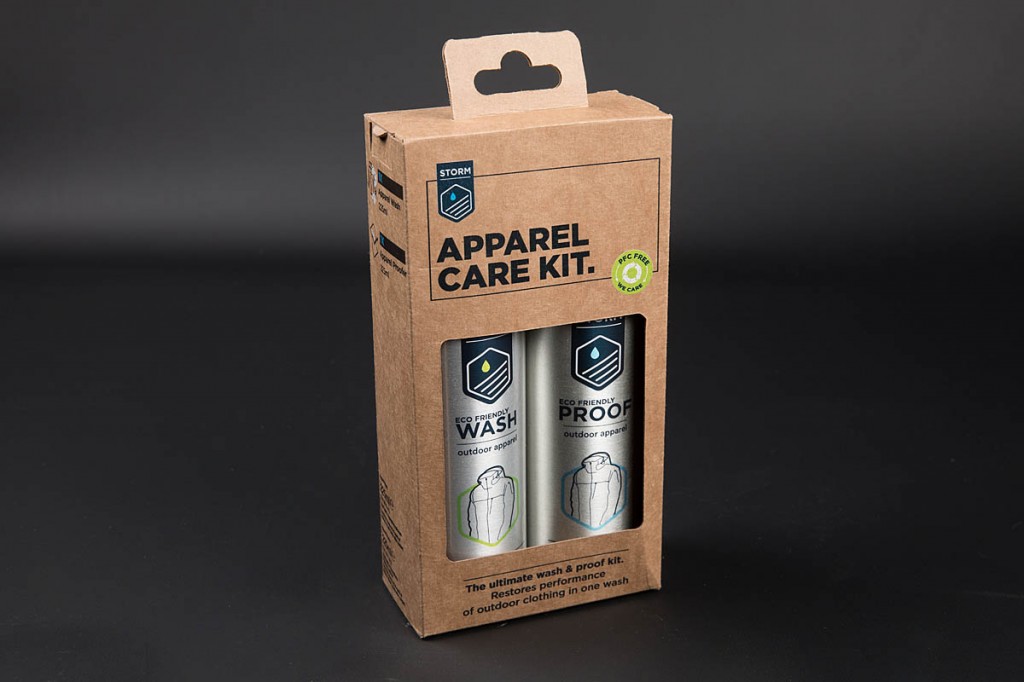 Storm Apparel Care Kit. Photo: Bob Smith/grough Storm Apparel Care Kit. Photo: Bob Smith/grough