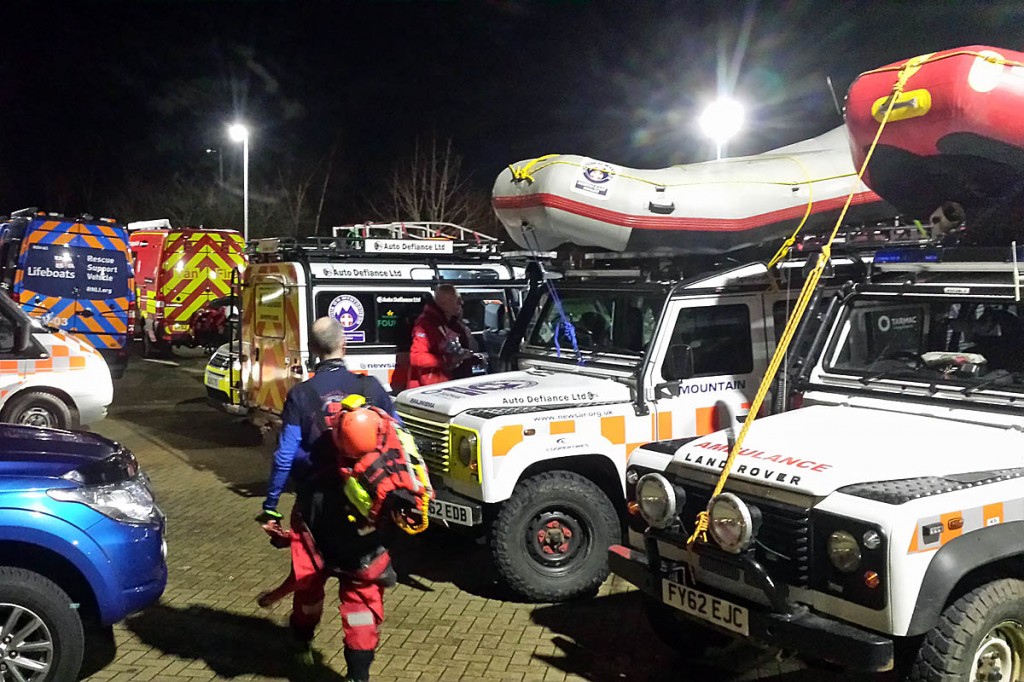 Rescuers from several organisations went into action in St Asaph. Photo: North Wales MRA Rescuers from several organisations went into action in St Asaph. Photo: North Wales MRA