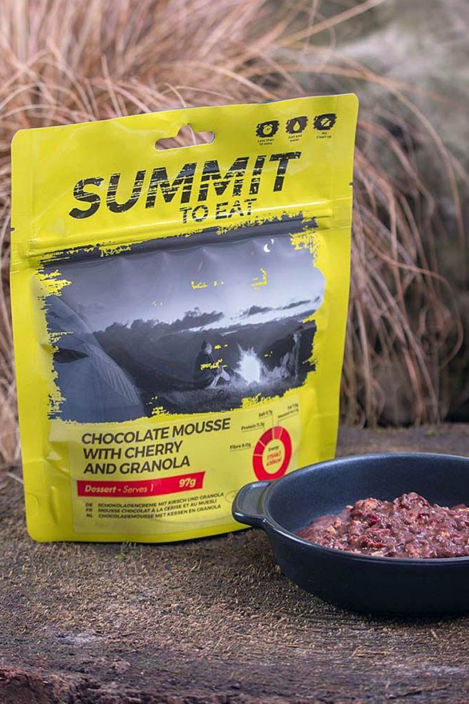 Summit To Eat Chocolate Mousse with Cherry and Granola Summit To Eat Chocolate Mousse with Cherry and Granola