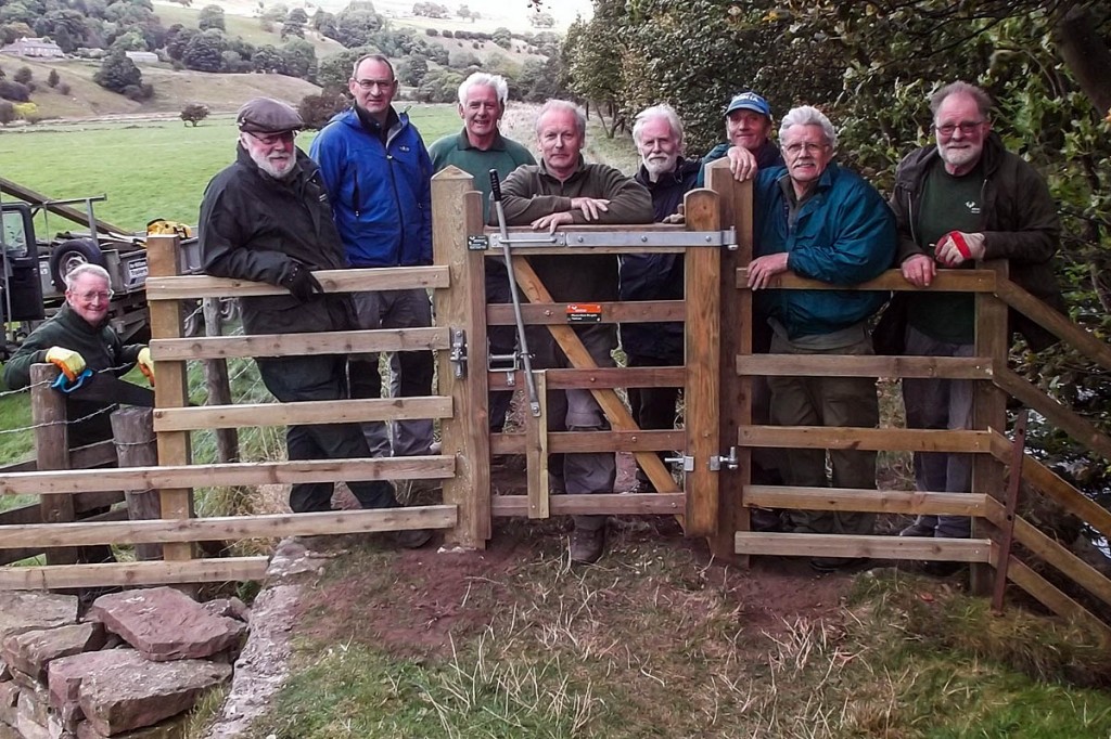 Workers with one of the gates on the route. Photo: Yorkshire Dales National Park Authority Workers with one of the gates on the route. Photo: Yorkshire Dales National Park Authority
