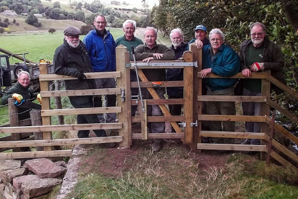 Workers with one of the gates on the route. Photo: Yorkshire Dales National Park Authority