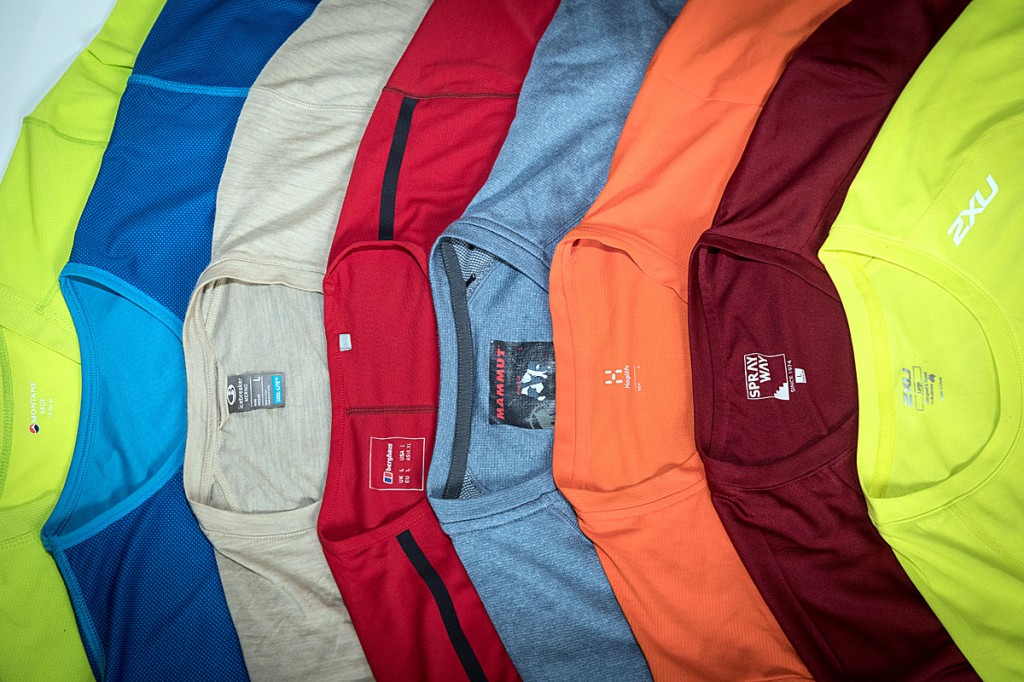 We put eight t-shirts to the test. Photo: Bob Smith/grough We put eight t-shirts to the test. Photo: Bob Smith/grough
