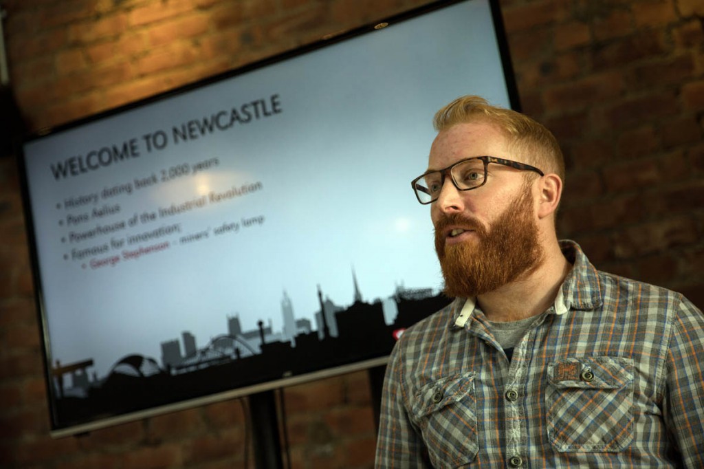 Montane's head of marketing Terry Stephenson welcomes us to Tyneside. Photo: Bob Smith/grough Montane's head of marketing Terry Stephenson welcomes us to Tyneside. Photo: Bob Smith/grough