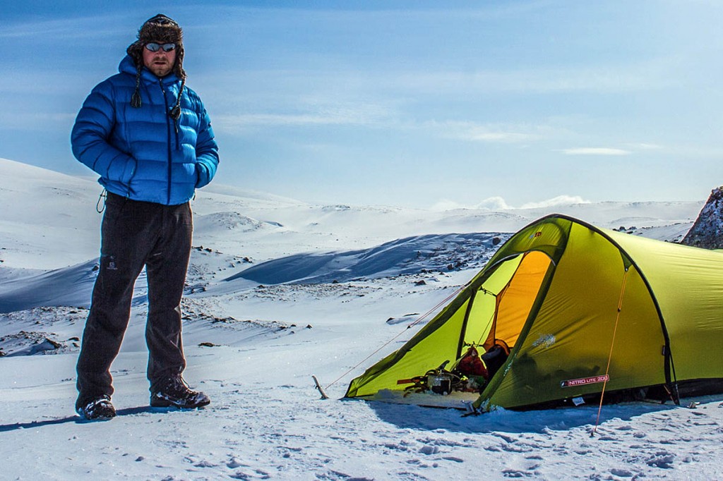 Terry Abraham camping on Moine Mhor in the Cairngorms. Photo: Terry Abraham