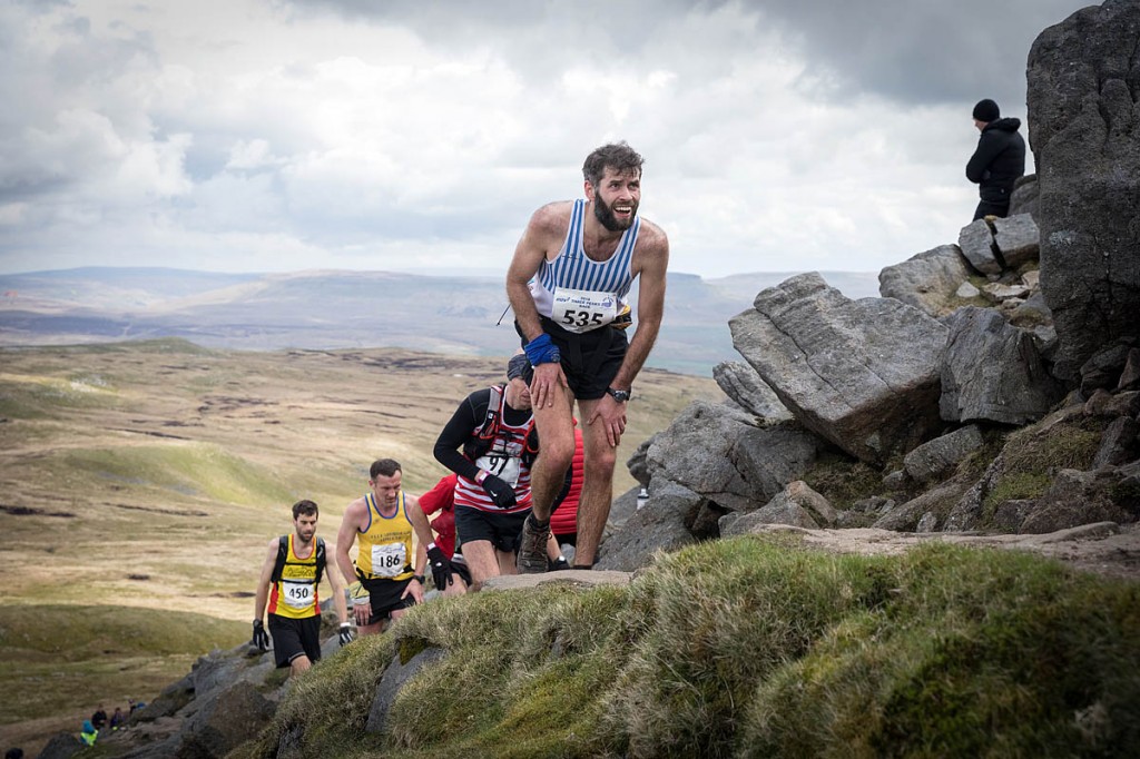 Kenneth Malton nears the top of the ascent to Ingleborough. Photo: Bob Smith/grough