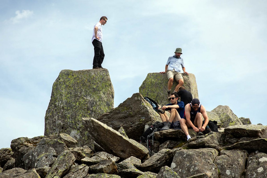 Rescuers urge caution when leaping between the two rocks on Tryfan's summit. Photo: Bob Smith/grough