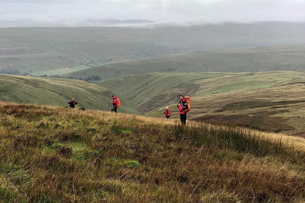 Searches centred on the fells surrounding Kettlewell. Photo: UWFRA Searches centred on the fells surrounding Kettlewell. Photo: UWFRA