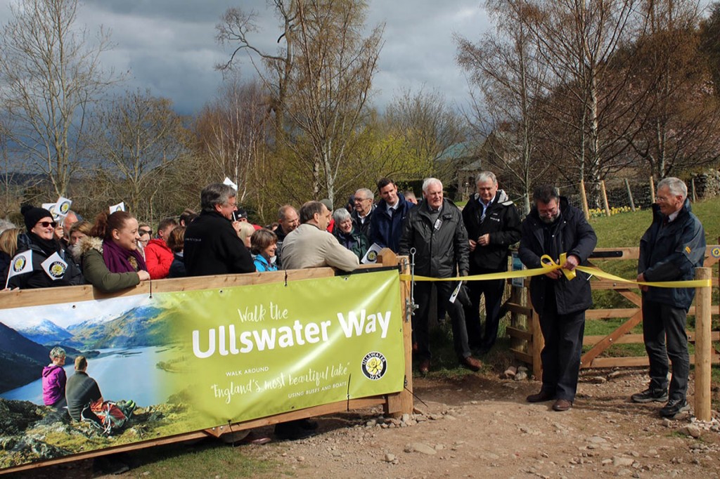 Eric Robson cuts a ribbon to open the route officially at Roehead Eric Robson cuts a ribbon to open the route officially at Roehead