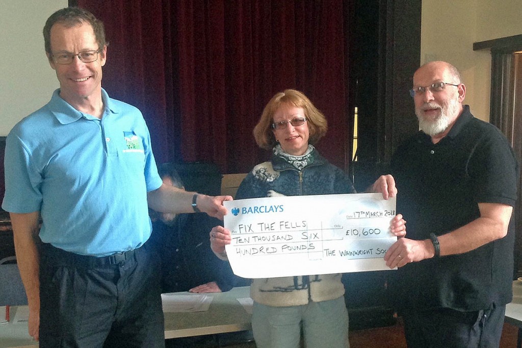 Wainwright Society members hand over the donation Wainwright Society members hand over the donation
