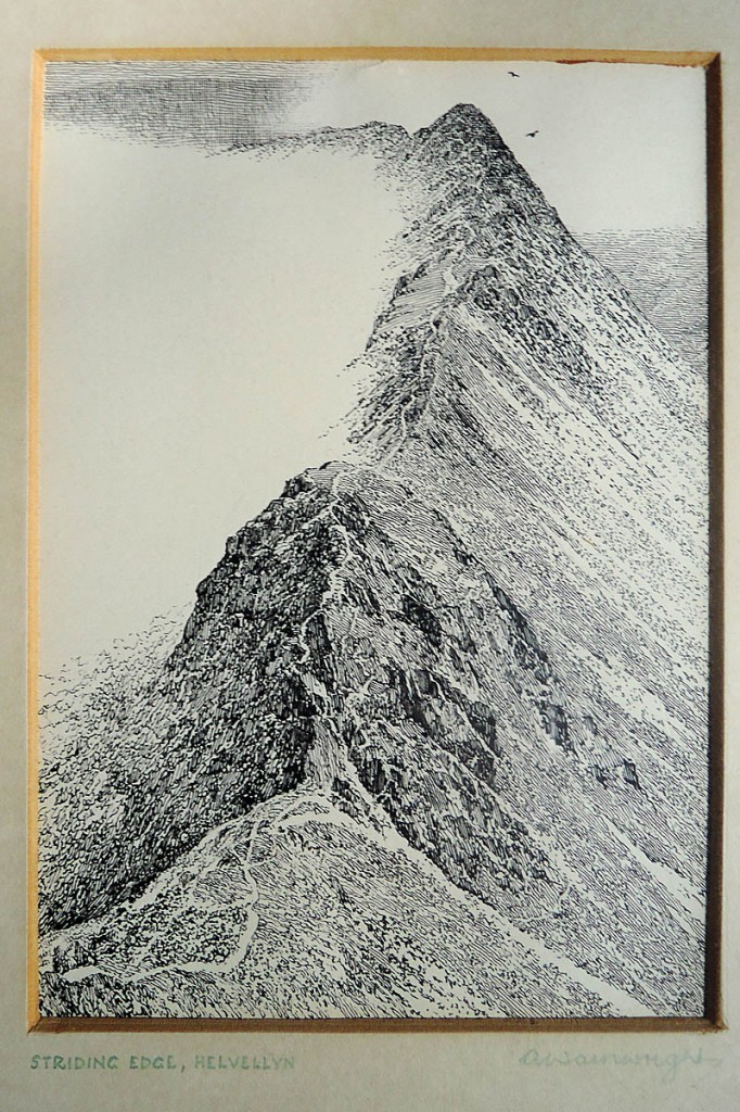 The Wainwright sketch of Helvellyn sold for more than £10,000. Image: 1818 Auctioneers