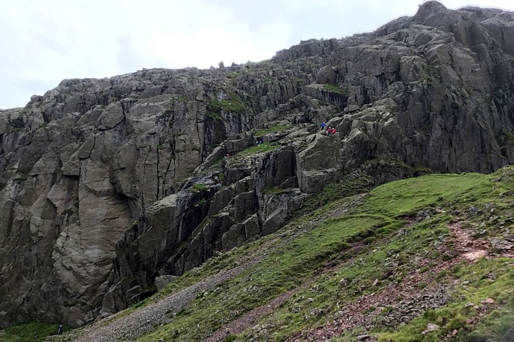 The rescue scene on Broad Stand. Photo: Wasdale MRT
