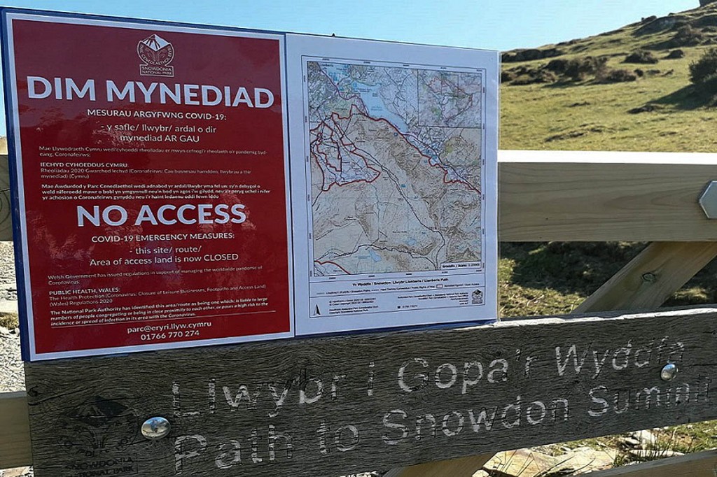 Honeypot areas in Snowdonia are still out of bounds to outdoors fans