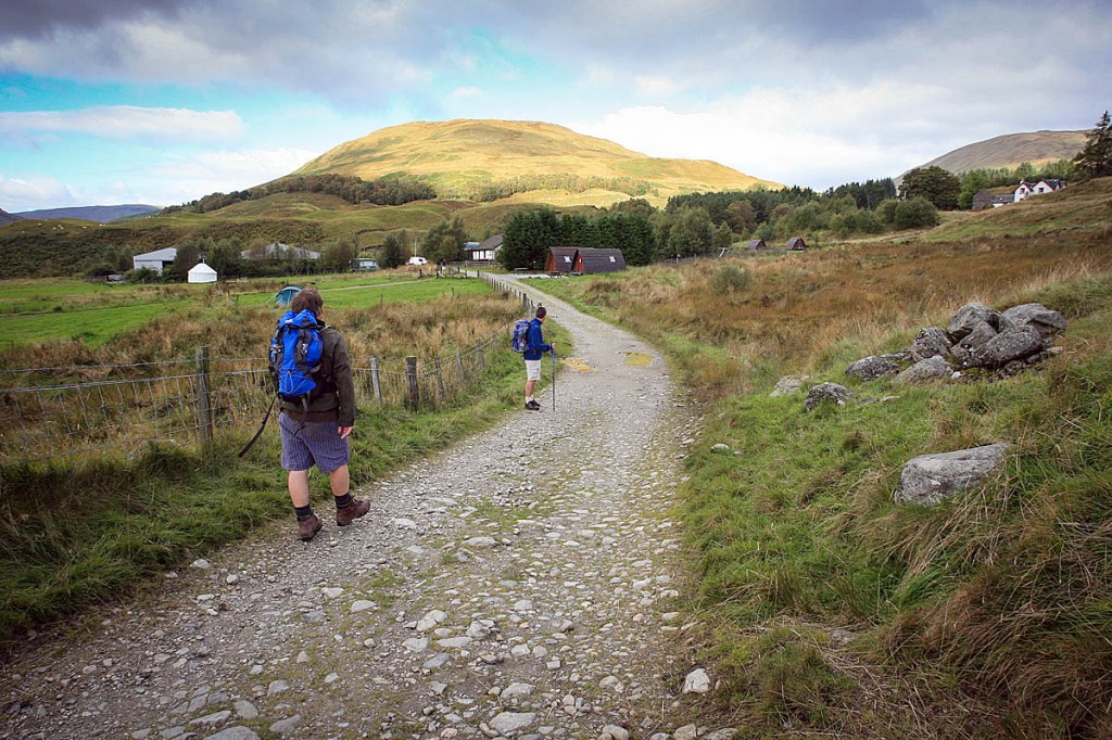 Walkers on the West Highland Way between Ewich and Tyndrum. Photo: Bob Smith/grough Walkers on the West Highland Way between Ewich and Tyndrum. Photo: Bob Smith/grough