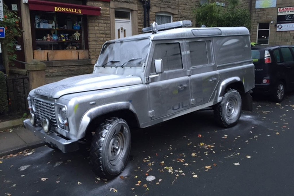 The Land Rover was painted silver while parked in Hebden Bridge. Photo: West Yorkshire Police The Land Rover was painted silver while parked in Hebden Bridge. Photo: West Yorkshire Police