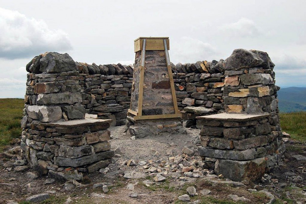 The restored trig pillar and shelter The restored trig pillar and shelter