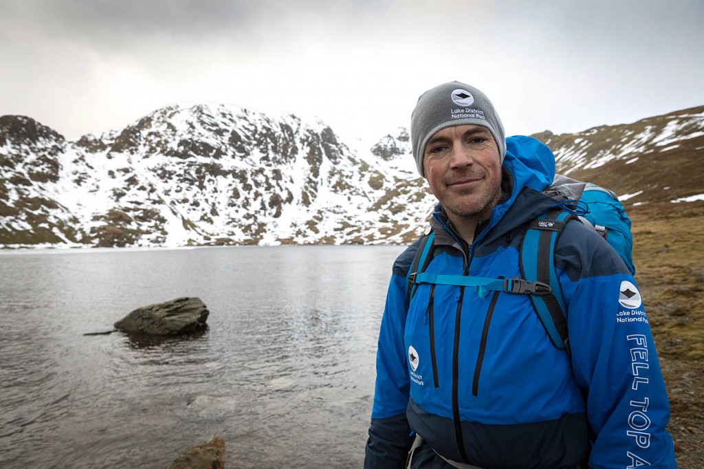 Zac Poulton at Red Tarn, with Helvellyn in the distance. Photo: Bob Smith/grough Zac Poulton at Red Tarn, with Helvellyn in the distance. Photo: Bob Smith/grough