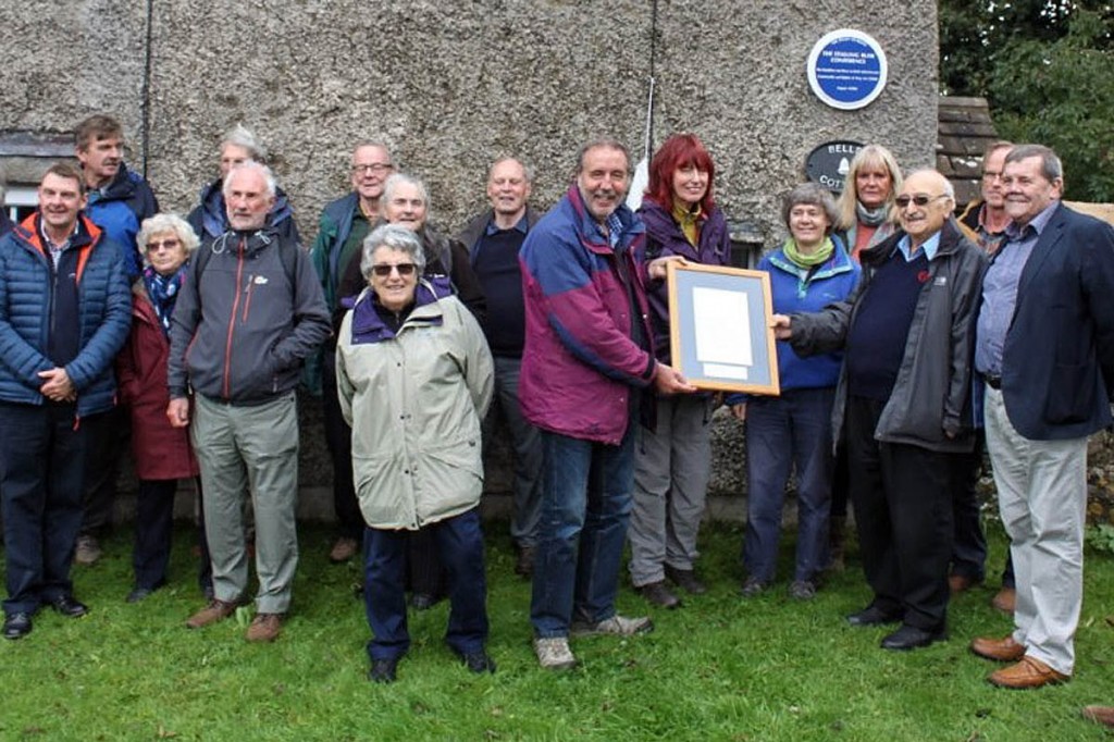 Carl Lis, right, joins Janet Street-porter and Ramblers at the plaque unveiling Carl Lis, right, joins Janet Street-porter and Ramblers at the plaque unveiling