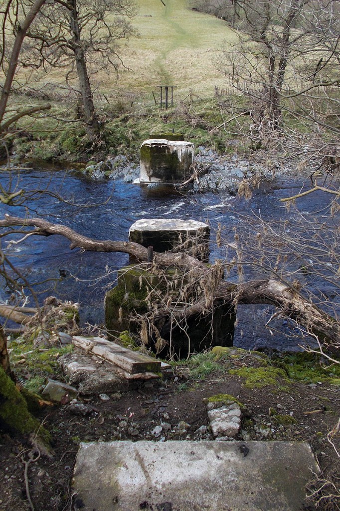 All that was left of the original bridge after Storm Desmond All that was left of the original bridge after Storm Desmond