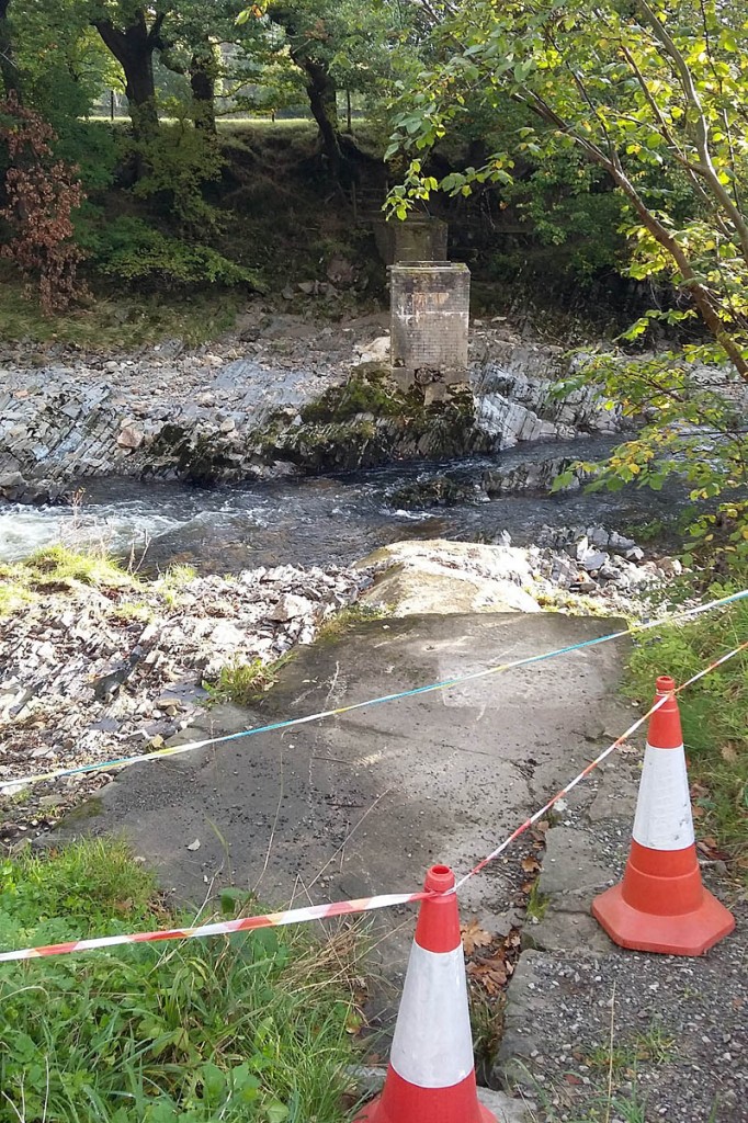 The scene after the bridge was swept away. Photo: Yorkshire Dales NPA The scene after the bridge was swept away. Photo: Yorkshire Dales NPA