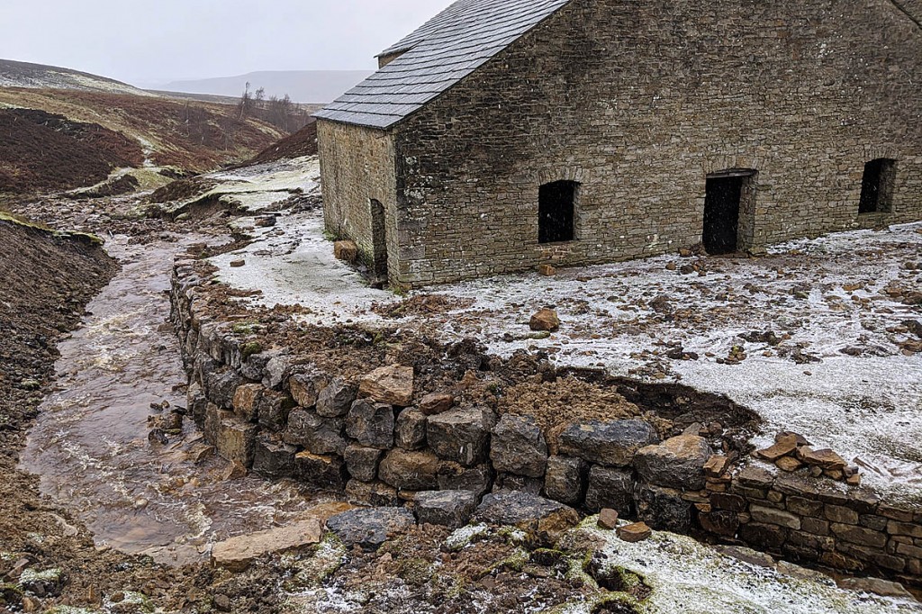 Work to protect the mill was completed in the nick of time. Photo: Yorkshire Dales NPA Work to protect the mill was completed in the nick of time. Photo: Yorkshire Dales NPA