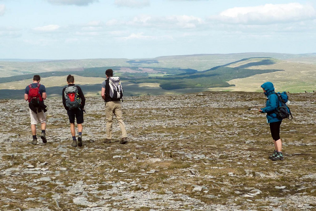 Walkers on the summit of Ingleborough during the event. Photo: Yorkshire Dales NPA