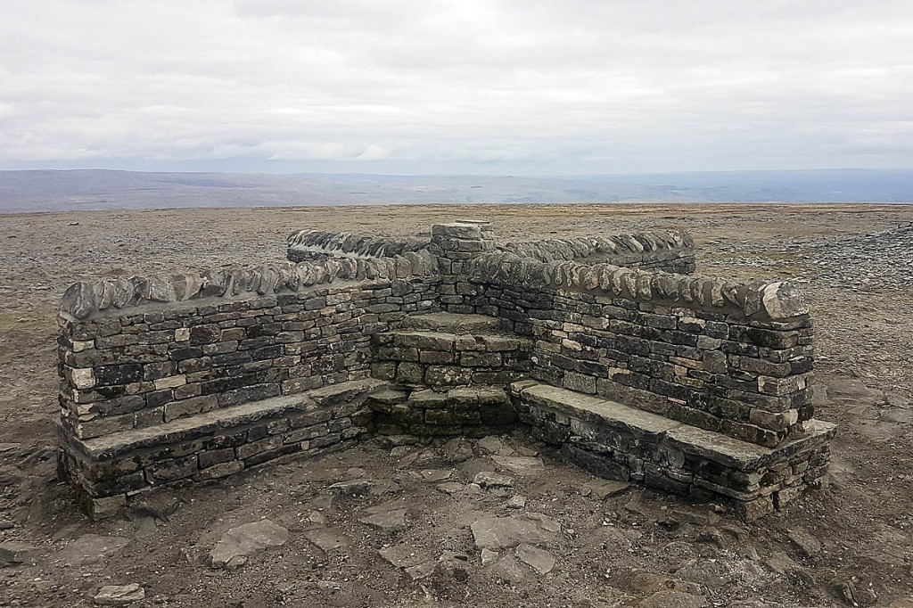 The restored cross shelter on Ingleborough's summit plateau. Photo: YDNPA
