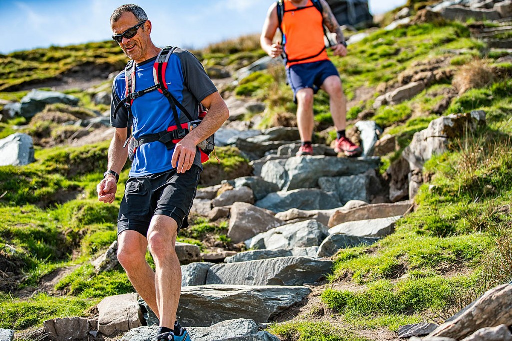 Walkers descend the path towards Bruntscar on Whernside. Photo: Andy Kay/Yorkshire Dales NPA Walkers descend the path towards Bruntscar on Whernside. Photo: Andy Kay/Yorkshire Dales NPA