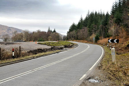 The road is closed near Corrychurrachan. Photo: Steven Brown CC-BY-SA-2.0 The road is closed near Corrychurrachan. Photo: Steven Brown CC-BY-SA-2.0