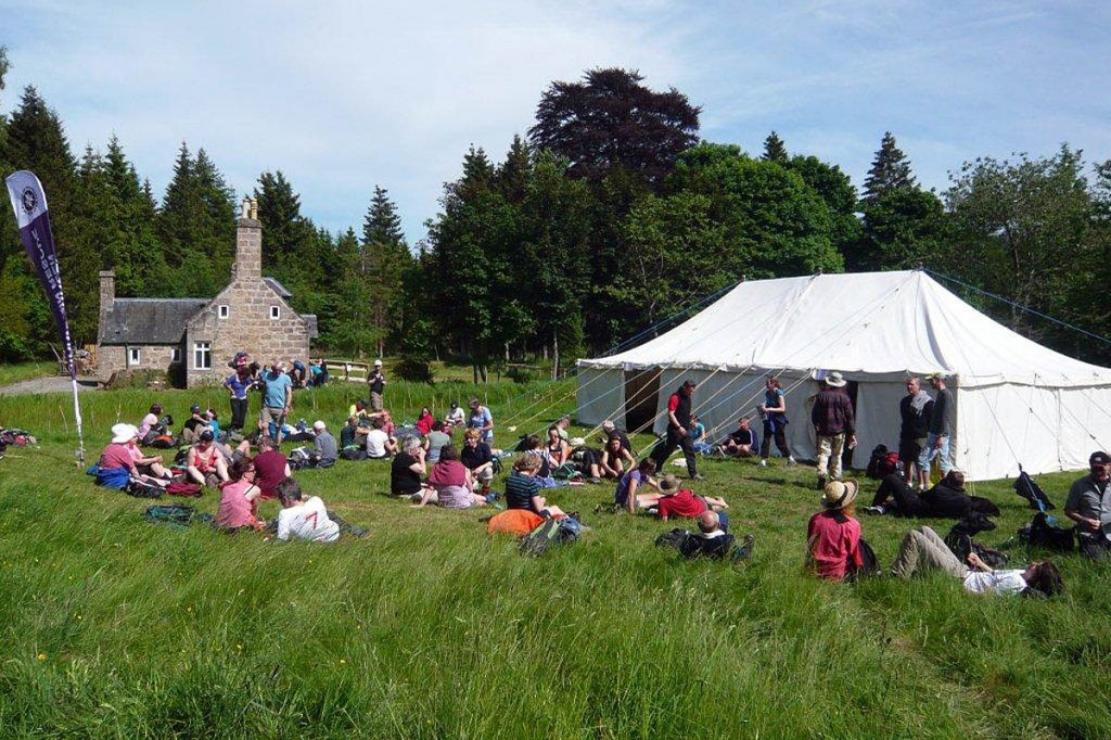 Walkers enjoy their refreshments at the end of last year's walk