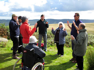 Aetherius Society members at the foot of the Old Man of Coniston