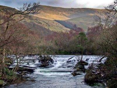 The Afon Ogwen at Braichmelyn. Photo: Nigel Williams CC BY-SA 2.0