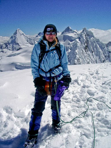 Amanda on Mount Pisco in Peru 