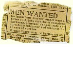 Shackleton's original advert for team members Shackleton's original advert for team members