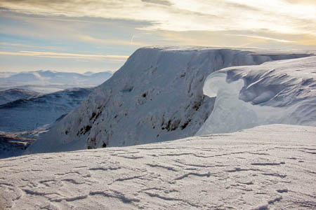 The accident happened on Aonach Mòr's east face The accident happened on Aonach Mòr's east face