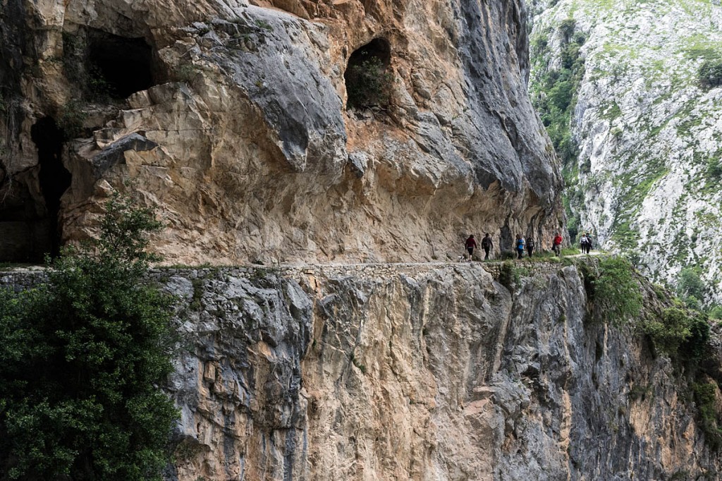 The path is cut into the limestone in several places The path is cut into the limestone in several places