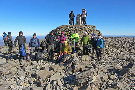 The clean-up squad on Ben Nevis