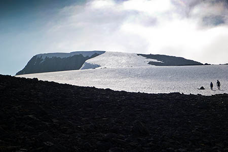 Snow on Ben Nevis summit plateau. Photo: Sarah Lewis/John Muir Trust Snow on Ben Nevis summit plateau. Photo: Sarah Lewis/John Muir Trust