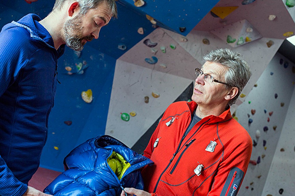 MtnHaus senior innovation designer and James Hodgson discusses developments with Mick Fowler MtnHaus senior innovation designer and James Hodgson discusses developments with Mick Fowler