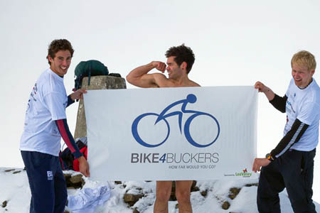 A chill-out for Christian and his team on a snowy Ben Nevis during their Three Peaks Challenge A chill-out for Christian and his team on a snowy Ben Nevis during their Three Peaks Challenge